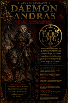 Ebook Ritualístico do Daemon Andras — Discórdia e Destruição