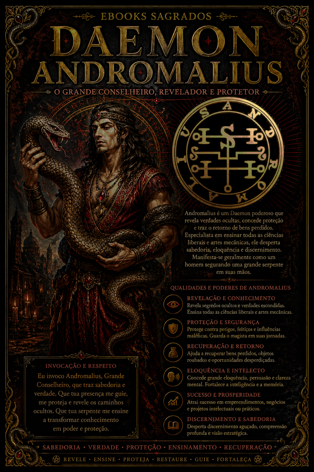 Ebook ritualístico Daemon Andromalius — 72º Espírito da Goetia