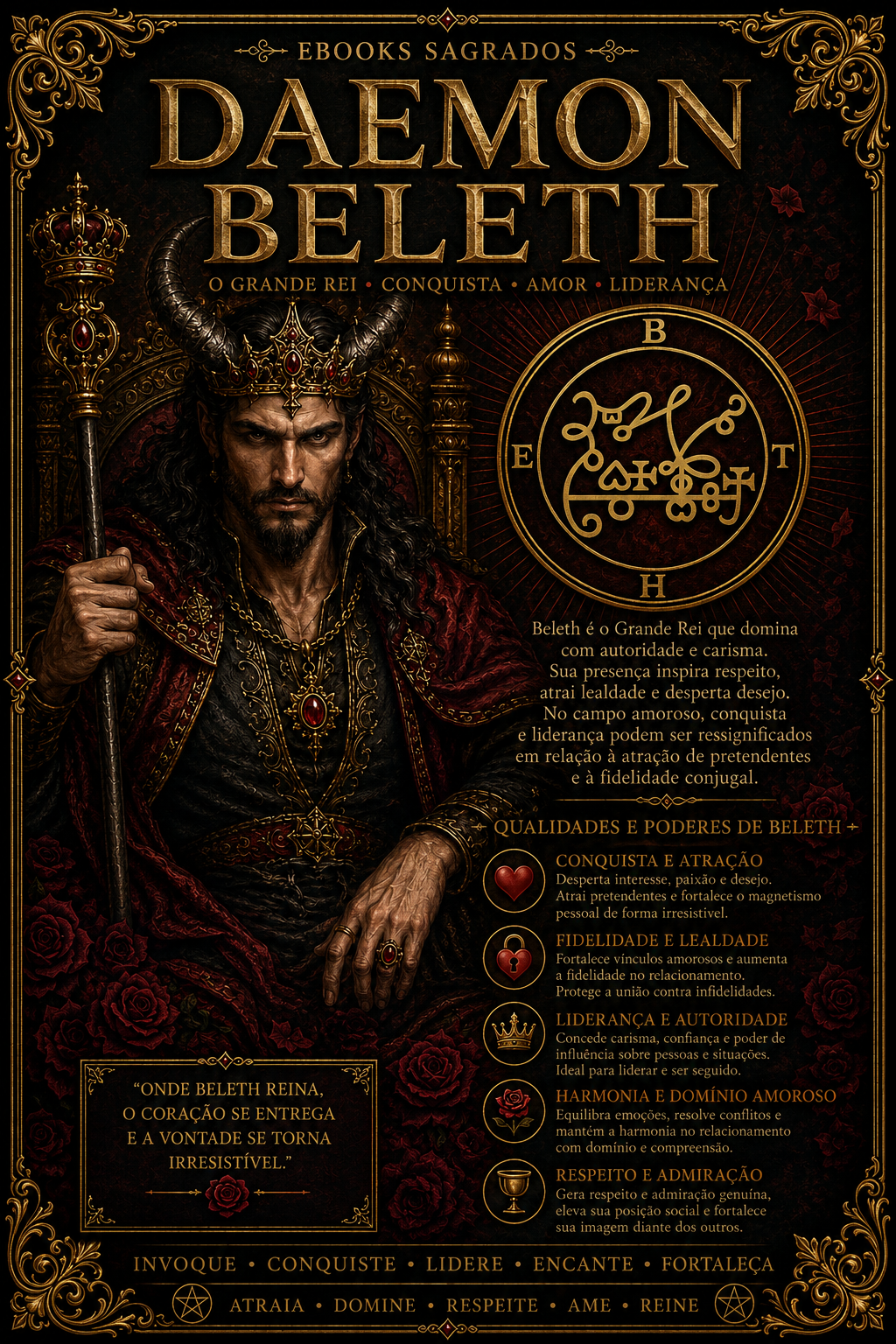 Ebook ritualístico Daemon Beleth — 13º Espírito da Goetia