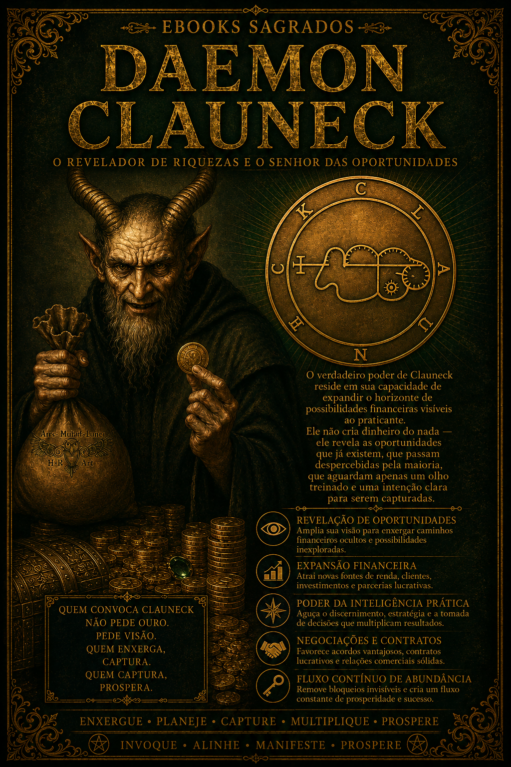 Ebook ritualístico Daemon Clauneck — Daemon da Riqueza Rápida