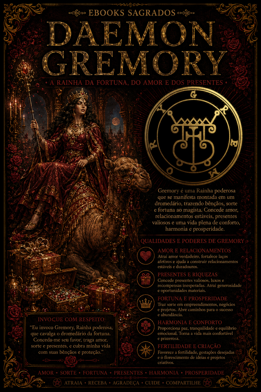Ebook ritualístico Daemon Gremory — 56º Espírito da Goetia