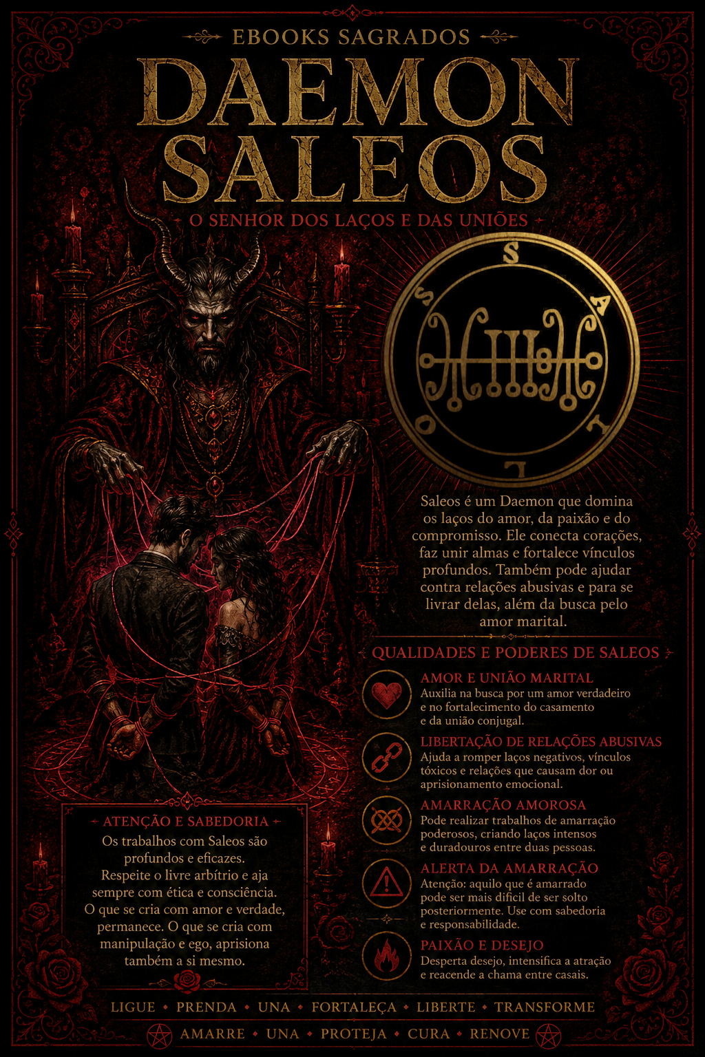 Ebook ritualístico Daemon Saleos — 19º Espírito da Goetia