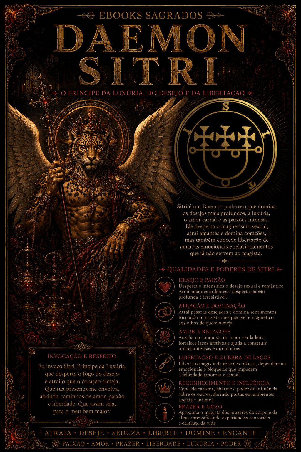Ebook ritualístico Daemon Sitri — 12º Espírito da Goetia