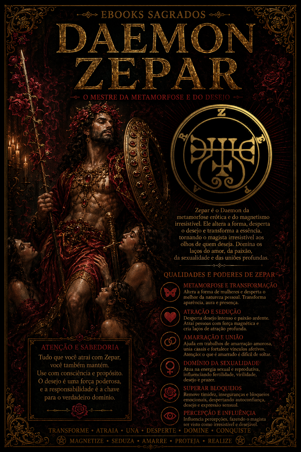 Ebook ritualístico Daemon Zerpar — Espírito da Sedução e da Amarração